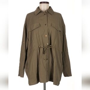 Olive Green Utility Jacket - Women's Casual Coat